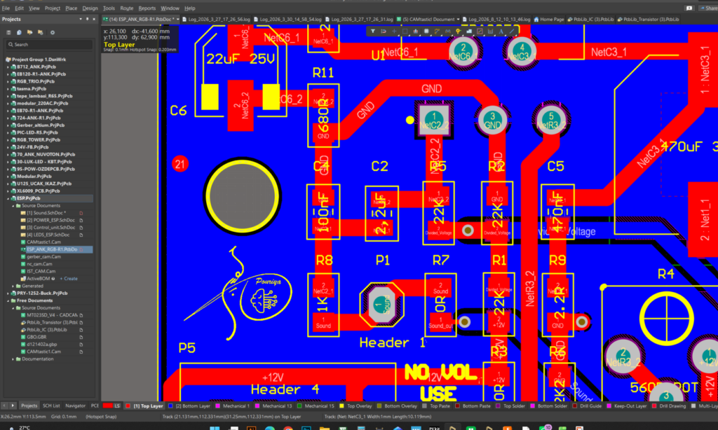 02 — PCB Layout PCB layout for STM32 industrial alarm and signaling controller